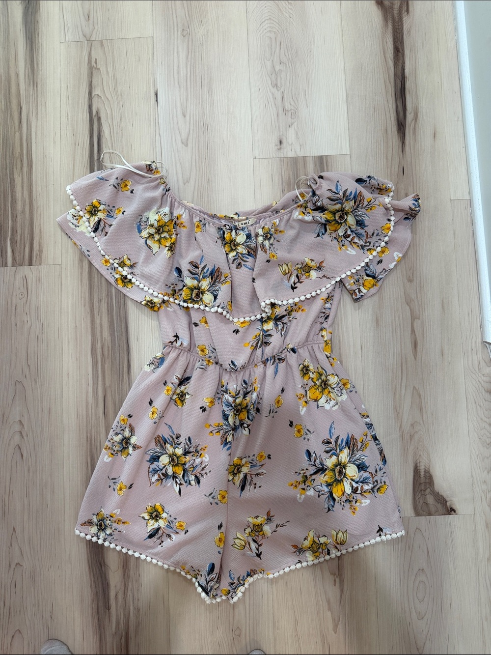 miami Floral Off-Shoulder Romper